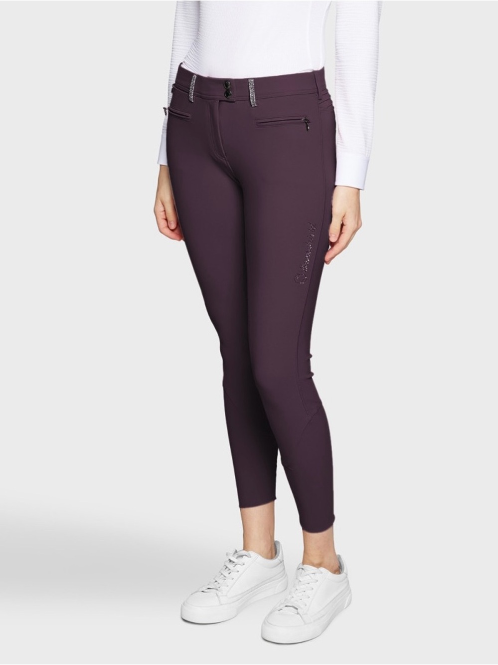 Samshield Premium Line Breeches Women US 30 Crystal Logo Equestrian Riding Horse